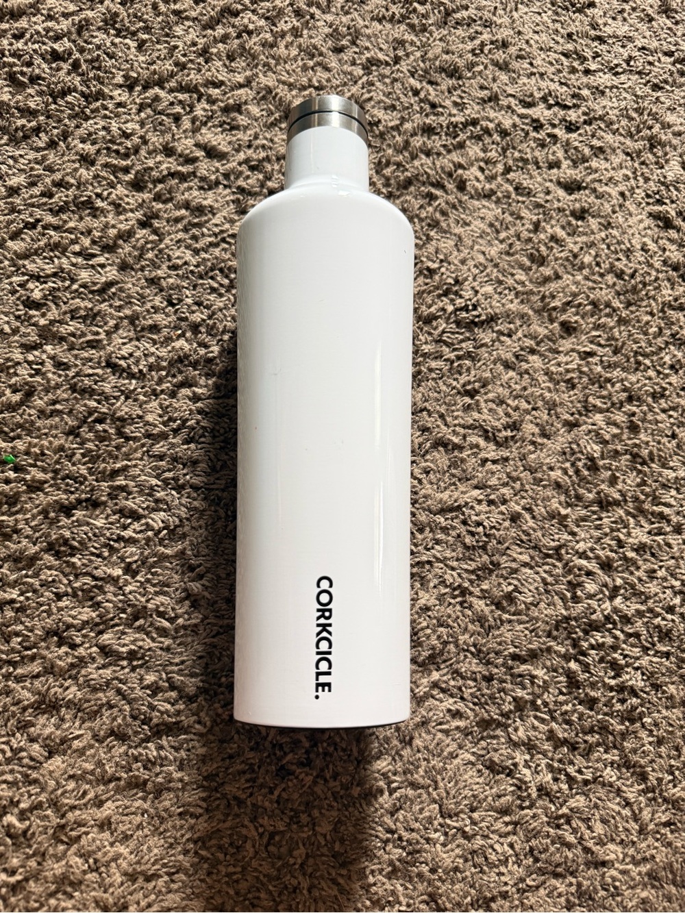 Corkcicle White Bottle with Stainless Cap